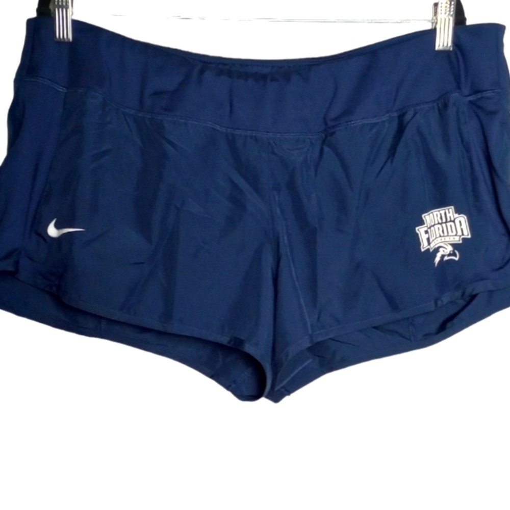 XXL NIKE SHORTS Dri-fit Wicking Workout Running Built in Panty Navy Blue Florida - Picture 1 of 8